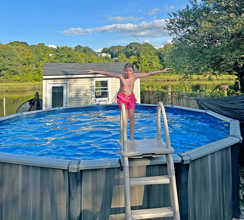 above ground pool